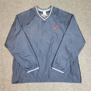 Vtg Nike Baseball Coach Dan Windbreaker Jacket XXL Navy Blue 90s Pullover